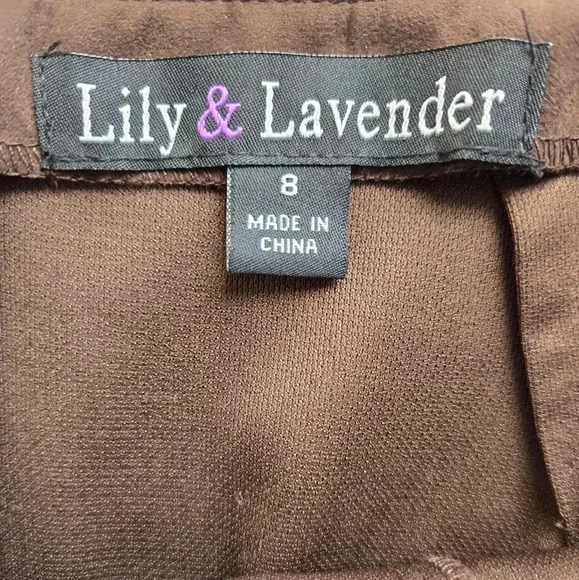 Lily&Lavender Brown Midi Skirt, Size 8 - Picture 7 of 9